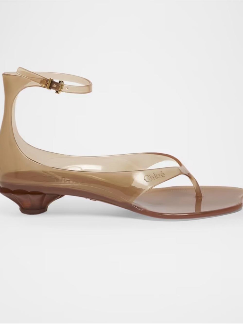 Chloe Jelly Thong Ankle-Strap Sandals